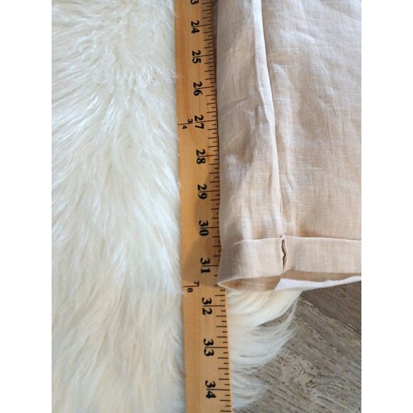 NWT Tommy Hilfiger Saharam Safari 100% Linen Women's Sz 16 Wide-Leg Beige Pants - Picture 10 of 11